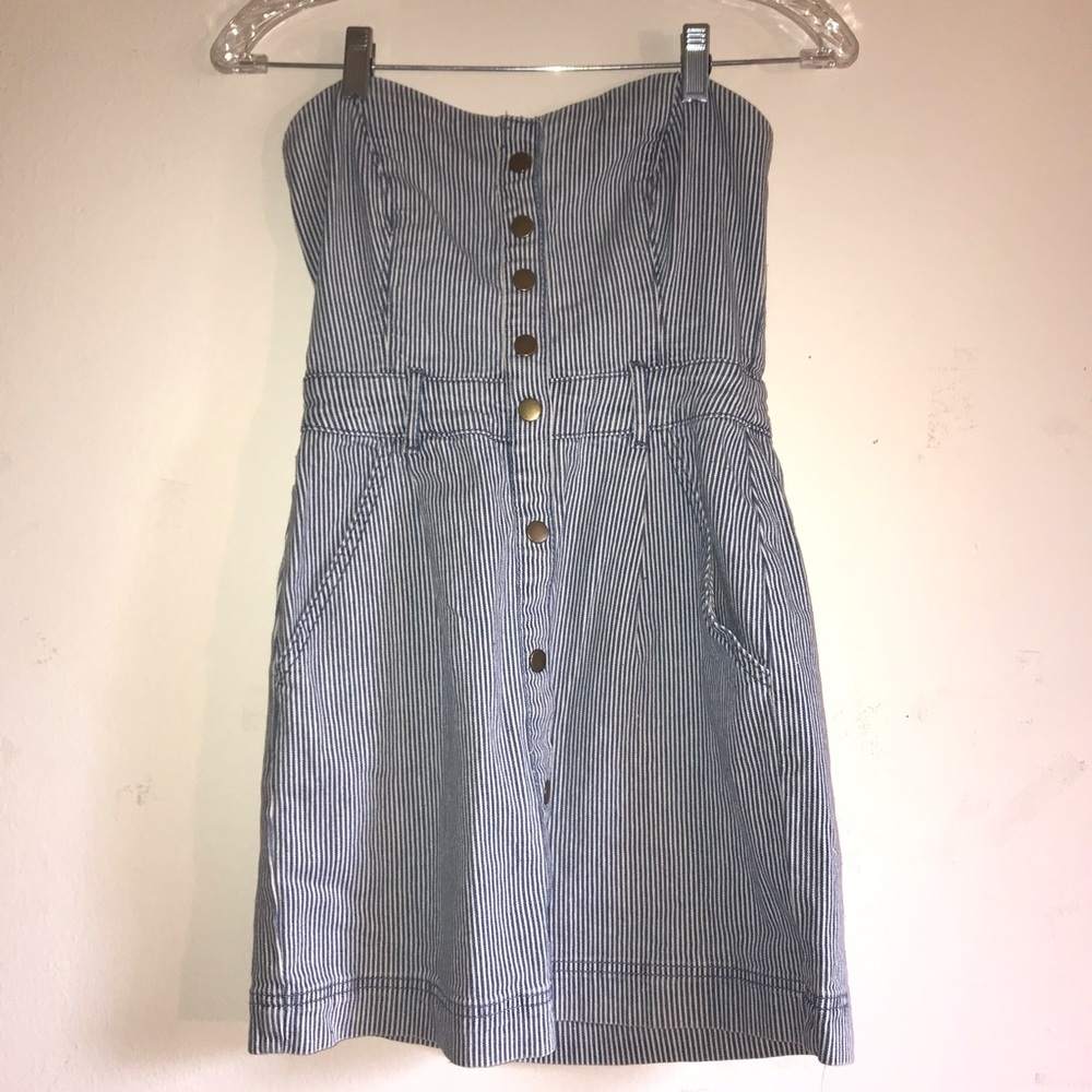 denim button up dress
